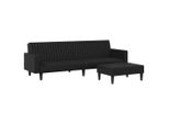 Syfax™ Set Di Divani 2 Pz Nero In Pelle Finta