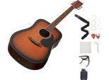 Succebuy Chitarra Acustica Dreadnought, 1041,4 Mm, Set Completo Per Principianti Con Borsa, Accordatore, Tracolla, Corde, Plettri E Capotasto, Tastiera In Palissandro, Per Adulti, Sunburst
