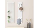 Syfax™ Appendiabiti A Muro Bianco 20 X 1.5 X 100 Cm Legno Multistrato