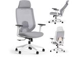 Sedia Da Ufficio Ergonomica Sense7 Nakai - Bianco/Grigio, Rete Traspirante, Braccioli 3D, Poggiatesta, Regolabile, Fino A 150 Kg