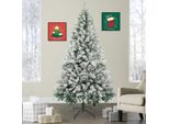 Zmh 210 Cm Albero Di Natale Artificiale Pvc Cedro Forma Albero Di Natale Fiocchi Di Neve Bianchi Per La Decorazione Di Natale Montaggio Rapido