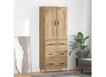 Vidaxl Credenza Rovere Artigianale 69,5 X 34 X 180 Cm Materiale A Base Di Legno