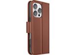 Avizar, Custodia A Portafoglio Per Iphone 16 Pro Max In Pelle Premium Con Funzione Stand, Marrone