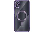 Avizar, Galaxy A07 Magsafe Compatibile Con La Cornice Cromata Di Alta Qualità, Viola