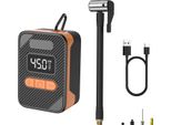 Inf Pompa Ad Aria Elettrica Portatile Per Auto E Bici - Gonfiatore Cordless Arancia