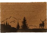 Relaxdays Zerbino In Cocco Con Motivo 80X50 Cm