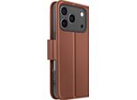 Avizar, Custodia A Portafoglio Per Iphone 17 Pro In Pelle Premium Con Funzione Stand, Marrone