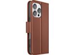 Avizar, Custodia A Portafoglio Per Iphone 16 Pro In Pelle Premium Con Funzione Stand, Marrone
