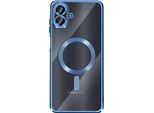 Avizar, Galaxy A07 Magsafe Compatibile Con La Cornice Cromata Cover Protettiva Moderna, Blu