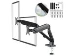 Staffa Per 2 Monitor Maclean Con Molla A Gas 17"-32"" 2-10Kg Nero MC-134"