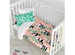 Set Copripiumino Panda Garden Lettino 2 Pezzi 115X145 Cm (Lettino) 100% Cotone Europe