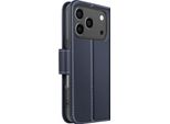 Avizar, Custodia A Portafoglio Per Iphone 17 Pro Max In Pelle Premium Con Funzione Stand, Blu Scuro