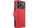 Avizar, Custodia A Portafoglio Per Iphone 17 Pro Max In Pelle Premium Con Funzione Stand, Rosso