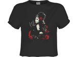Amplified - Maglietta Corta "Poses With Roses"" Da Donna GD4107 (Xl) (Charcoal)"