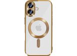 Avizar, Custodia Protettiva Iphone 17 Magsafe Compatibile Con Cornice Cromata Di Alta Qualità, Oro