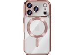 Avizar, Custodia Protettiva Per Iphone 17 Pro Magsafe Compatibile Con La Cornice Cromata Lucida, Rosa