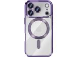 Avizar, Custodia Protettiva Per Iphone 17 Pro Magsafe Compatibile Con La Cornice Cromata Elegante, Viola