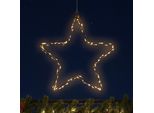 3.06 Stella Luminosa Con 80 Led Bianchi Caldi - Circa 25X25 Cm - Stella Da Appendere In Interni Ed Esterni