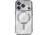 Avizar, Custodia Protettiva Per Iphone 17 Pro Compatibile Con Magsafe, Esclusiva Cornice Cromata, Argento
