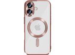 Avizar, Custodia Protettiva Per Iphone 17 Magsafe Compatibile Con La Cornice Cromata, Elegante, Rosa