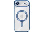Avizar, Custodia Protettiva Per Iphone Air Magsafe Compatibile Con La Cornice Cromata, Elegante, Blu