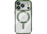 Avizar, Custodia Protettiva Per Iphone 17 Pro Max Magsafe Compatibile Con La Cornice Cromata Elegante, Verde