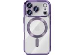 Avizar, Custodia Protettiva Per Iphone 17 Pro Max Compatibile Con Magsafe Design Con Cornice Cromata, Viola