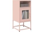 Vidaxl Comodino Rosa 36X39X78 Cm Acciaio Laminato A Freddo