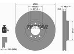 2 Dischi Freno Textar 304Mm Anteriori Per Citroen Peugeot Toyota