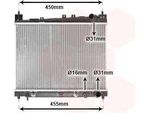 Van Wezel 53002259 Radiatore Radiatore Acqua Radiatore Motore Per Toyota Yaris Hatchback (P1) Yaris Verso (P2)