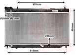 Van Wezel 25002195 Radiatore Radiatore Acqua Radiatore Motore Per Honda Jazz Ii Hatchback (Gd, GE3, GE2)
