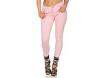 Treggings Jeggings Hipsters Stretch Slimfit Con Tasche Pantaloni; Rosa S
