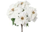 Winterliche Kunstpflanze Creativ Deco "Weihnachtsdeko", Weiß, H:63Cm, Kunststoff, Polyester, Kunstpflanzen, Samt-AusfüHrung