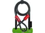Abus U-Lock Ultra 410 + Staffa SH34 + Cavo Di Sicurezza Cobra 10/120 - Serratura Per Bicicletta Con Grillo Rotondo - Livello Di Sicurezza Abus 8 - Altezza Grillo 180 Mm