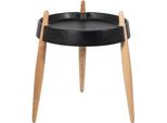 Zafferano Tavolino LiolÀ H47Cm Nero - Frassino Naturale