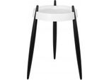 Zafferano Tavolino LiolÀ H67Cm Bianco - Frassino Nero