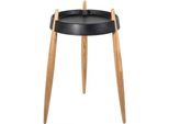 Zafferano Tavolino LiolÀ H67Cm Nero - Frassino Naturale