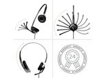 Gequdio WA9023 Gequdio Headset 2-Ohr FüR Mitel,Aastra,Poly,Gigaset-Rj Kabel