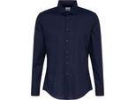 Camicia Da Uomo Seidensticker Business Patch A Maniche Lunghe Kent Slim Fit Blu Navy 45