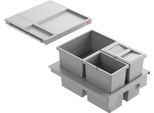 Cestino Hailo 3620461 Separato-K 450 Inserto 2X 8 + 18 Litri Grigio Chiaro