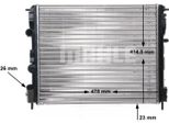 Mahle Cr 36 000S - Radiatore Oe 7700428082, Raffreddamento Motore Per Logan, Clio Ii, Kangoo (Kc), Kangoo (Fc), Logan I, Thalia I (Lb), Thalia Ii (Lu)