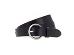 Vanzetti Pelle Cintura Cintura In Vita 25Mm Leather Belt W95 Black Nero