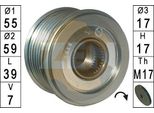 Era ZN5614 - Puleggia Alternatore Oe A002TX0781 Per Pathfinder Iii (R51), Qashqai +2 I (J10)