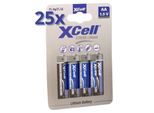 100X Batteria Al Litio Xtreme Aa Mignon FR6 L91 Xcell 25X Confezione Blister Da 4 Pezzi