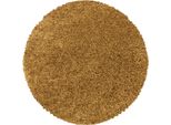Tappeto Shaggy 120X120 (Diametro) Cerchio Sydney Shaggy 3000 Oro Cerchio