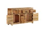 Vidaxl Credenza 110X30X65 Cm In Legno Massiccio Di Mango