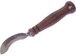 Raschietto P In Acciaio Inox 17 Cm, Manico In Legno.