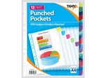 Tiger Stationery - Tasche Trasparenti Perforate, A4, Confezione Da 10 Pezzi SG21668 (Formato Unico) (Bianco)