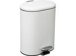 5 Five Simply Smart - Soft Close Metall Abfalleimer 6L "Siliflex"" Weiß"