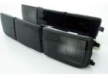 2X Indicatori Di Direzione Anteriori + Coperture In Nero Fumo Per Vw Golf 3 Iii / Vento Da